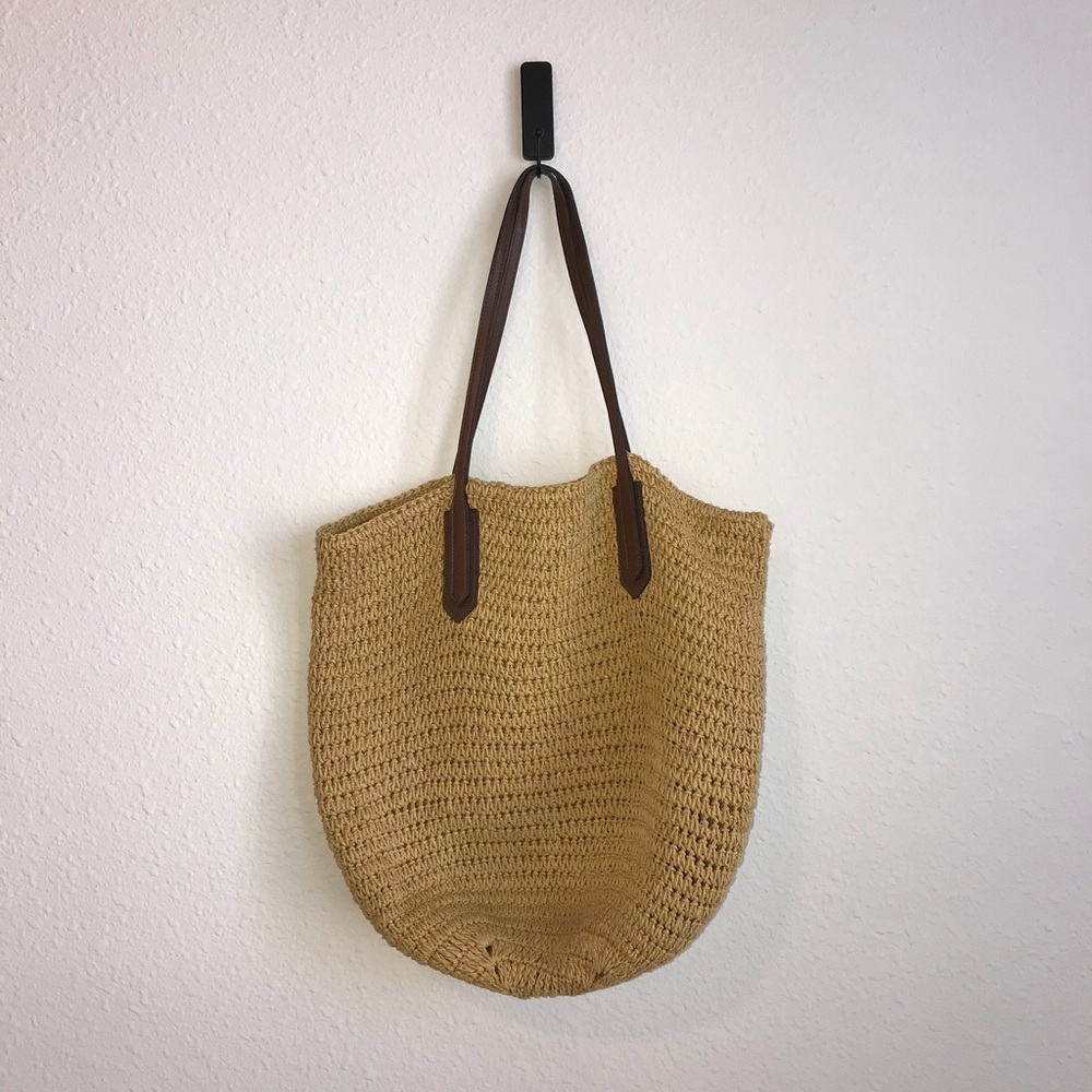 J Crew woven beach bag